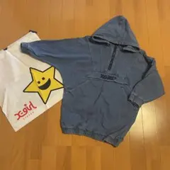 X-girl Stages フードつき　ロゴ　2way ワンピース