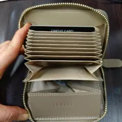 最終価格です❗新品❗本皮★ミニ財布★ジャバラ財布★ ベージュ系★モカ色