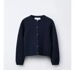 ZARA キッズ 新品 ケーブル ニットカーディガン 140 ネイビー
