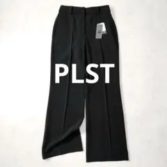 新品タグ付き　PLST/プラステ　トリアセブレンドストレートパンツ　ブラック　M