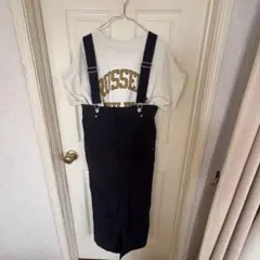 サスペンダー付き ロングスカート ブラックのサムネイル