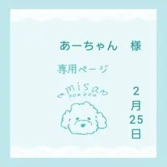 あーちゃん様専用ページ