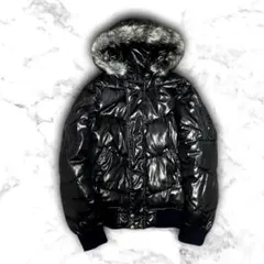 00s converse fur down jacket 平成 光沢 リブ付き