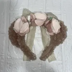 ディズニーリゾート　スプリングインブルーム　カチューシャ　シェリーメイ　花リボン