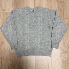 LACOSTE ケーブルニット セーター グレー FR4 - メルカリ