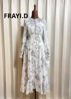 FRAY I.D❤️新品未使用❤️ホロスコーププリントリボンタイワンピース