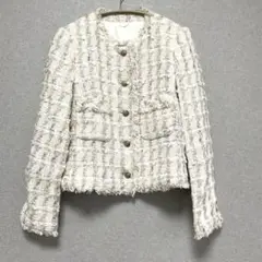 ANAYI 別注ミックスツイードノーカラージャケット　定価85800円