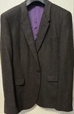 Paul Smith シルク混 ダークブラウン テーラードジャケット