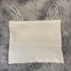 INGNI リブ素材 カップ付き キャミソールホワイト ショート丈 新品