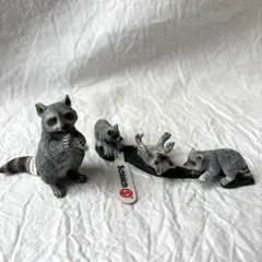 シュライヒ Schleich 動物フィギュア　アライグマ　親子　2体セット
