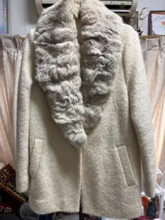 アイボリー ファーコート サイズ2