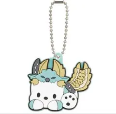 や*読様 モンハン×サンリオコラボ　20周年　ラバーマスコットキーホルダー　ポチ