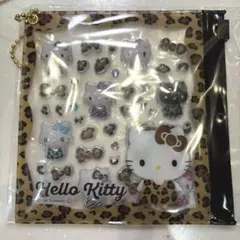 ひ*ん様 【週末処分予定】ハローキティ ヒョウ柄 ステッカー