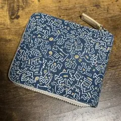 【お値下げ最終】甲州印伝×Keith Haring 札入れ／折り財布 印傳屋のサムネイル