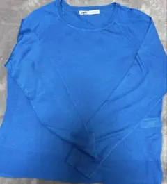 ZARA ❤️青 長袖ニットセーター S