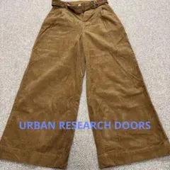 URBAN RESEARCH DOORS ワイドパンツ　コーデュロイ　ブラウン