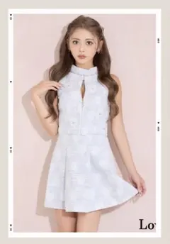 花柄　ハイネック　キャバ　ミニドレス Love Rich ラブリッチ