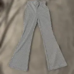 H&M 千鳥柄 フレアパンツ XS