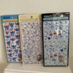 ボンボンドロップシール　スティッチ　みるみるちゃん　スヌーピーミニ　3点セット