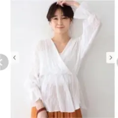 Ray BEAMS  2Wayカシュクールブラウスのサムネイル