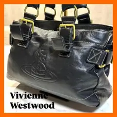 希少ヴィヴィアンウエストウッドアコード ショルダーバッグ 黒オーブロゴ レザー