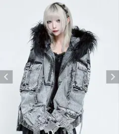 『REFLEMレフレム』デニムフリンジN2Bジャケット/GREY/新品/完売品