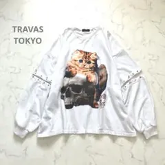 希少✨ TRAVAS TOKYO セパレートスリーブ猫プリントスウェットシャツのサムネイル