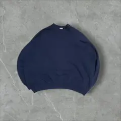 USA製 JERZEES ラッセル 無地スウェット 短丈 太アーム紺古着3XL