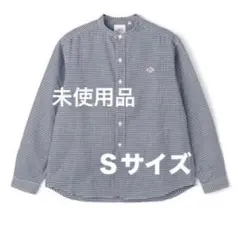 【即日発送】DANTON バンドカラーシャツ 長袖 ギンガムチェックのサムネイル
