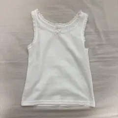 レース付きホワイトタンクトップ
