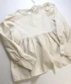 美品 La-gemme ラジエム ジャガード ブラウス ブラウス シャツ アイ…