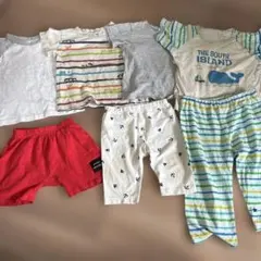 90-95 男の子　子供服　パジャマ　保育園着　半袖　Tシャツ　夏服　まとめ売り