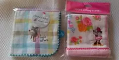 Mara's Select くま刺繍+ディズニー　ミニーハンカチ　綿100%のサムネイル