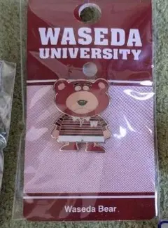 ぴょん吉様専用ページ 【未開封】早稲田 クマ ピンバッジ