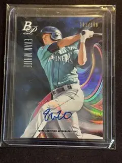 Evan White 直筆サインカード MLB