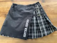 SISTER JENNI ★白×黒　チェック柄プリーツスカート　140cm