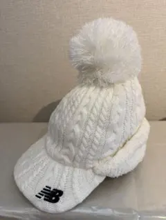 【新品】New Balance Golf ニットキャップ ボア裏地 ポンポン付