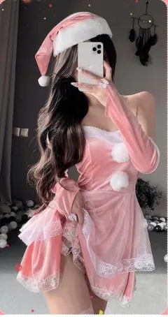 ピンク サンタ コスプレ衣装