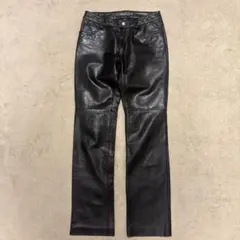 90s old gap lether pants black boot cutのサムネイル