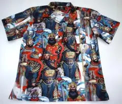 三国志 道教四大元帥 関羽 封神演義 アロハシャツ メンズ 半袖 L 新品のサムネイル