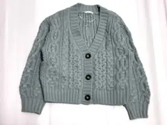 GU ケーブル編み カーディガン 130cm ミントグリーン