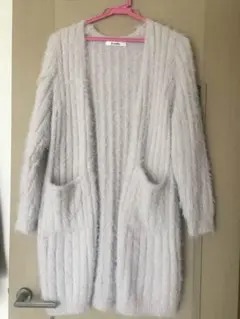 シャギー ニットカーディガン