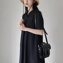 MidiUmi ミディウミ ポロ フレア ワンピース