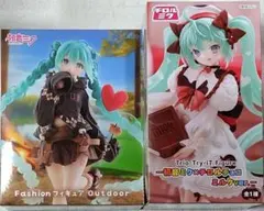 初音ミクフィギュア Outdoor チロルチョコ ミルクver ２種セット