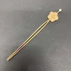 簪　かんざし　平打　花型　髪飾り　和装　年代物　当時物　アンティーク　金属製