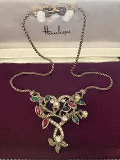 カラフルストーン付き　アンティークネックレス　値下げ