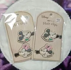 ✦未開封✦ディズニー✦前髪クリップ✦ミッキー＆ミニー✦２点セット