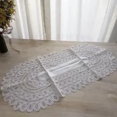 アンティークレース　ヴィンテージ バテンレース テーブルセンター リネン