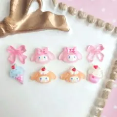 マイメロディネイルパーツ セット サンリオ ウィッシュコア デコ レジン 3dのサムネイル