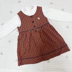 美品✨familiar ワンピースとプティマインのカットソーのコーデ売り